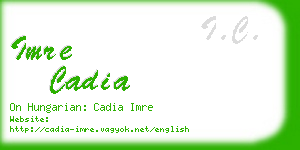 imre cadia business card